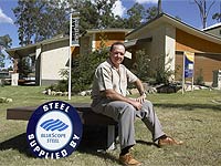 Boss Homes Managing Director, Ian Anderson outside a house designed by the Queensland company. 