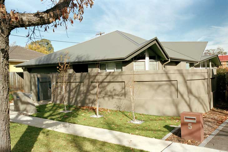 Roof Made From COLORBOND® steel in colour Windspray® in inner city Canberra.