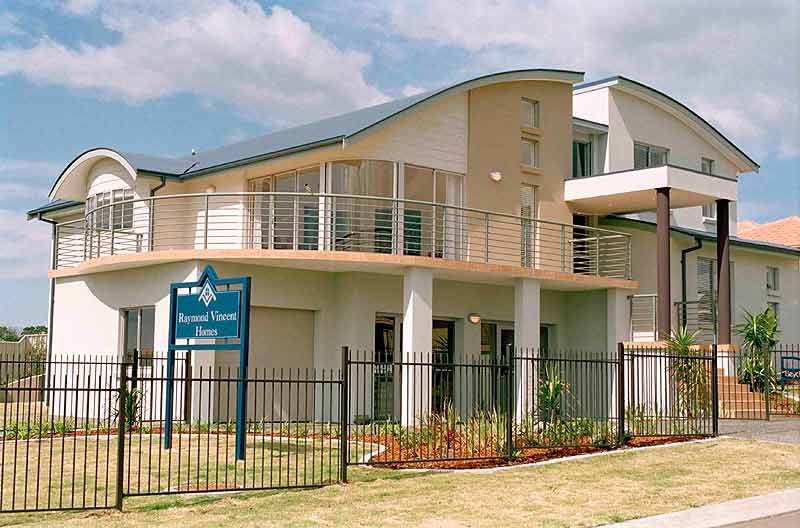 Roofing made from COLORBOND® steel in the colour Deep Ocean® at the Shell Cove display village, New South Wales.