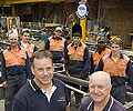 Ian Mitchell (left), his father Ken, and the team from Ken Mitchell Engineering, a member of the STEEL BY™ Brand Partnership Program.
