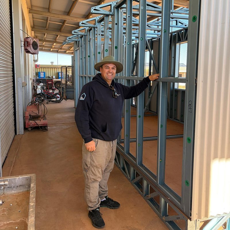 Brad Wickham at APY Trade Training Centre, Umuwa, NT.
